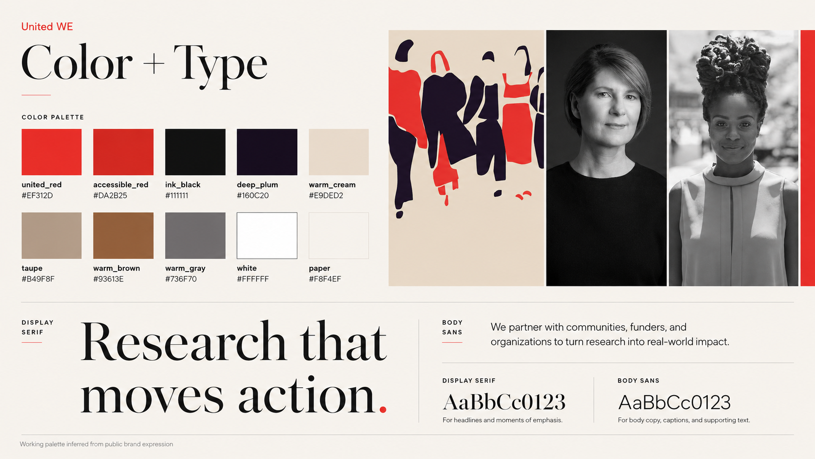 United WE color and type brand concept artwork