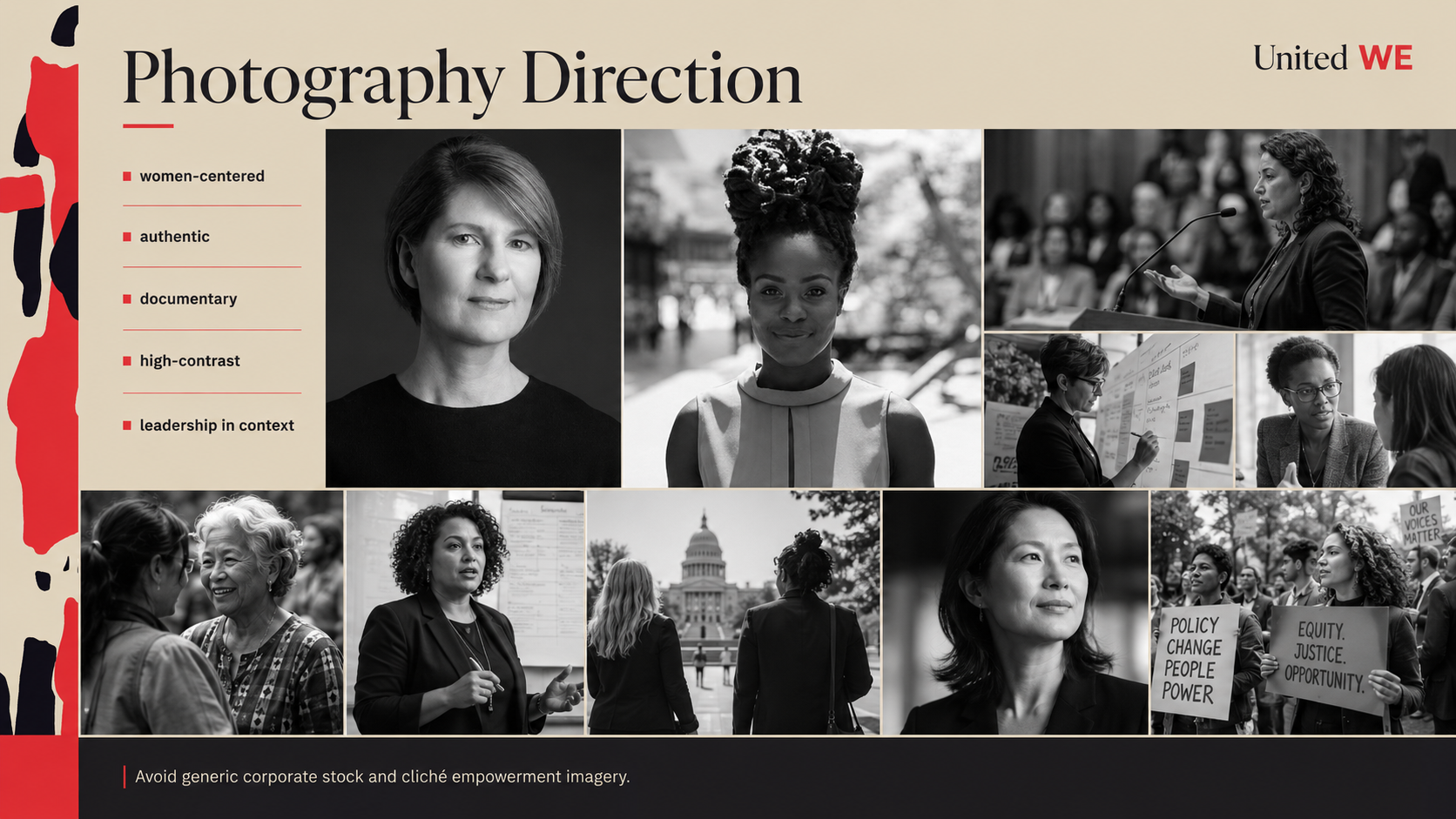 United WE photography direction brand concept artwork
